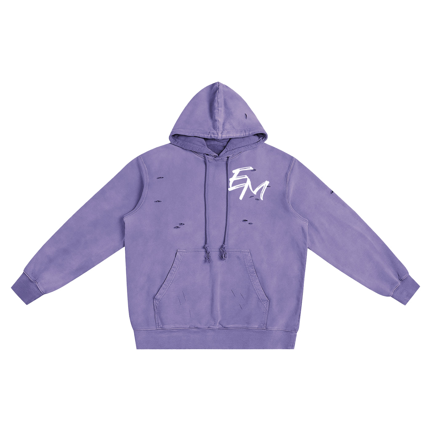 ‘EM’ Distressed  Hoodie