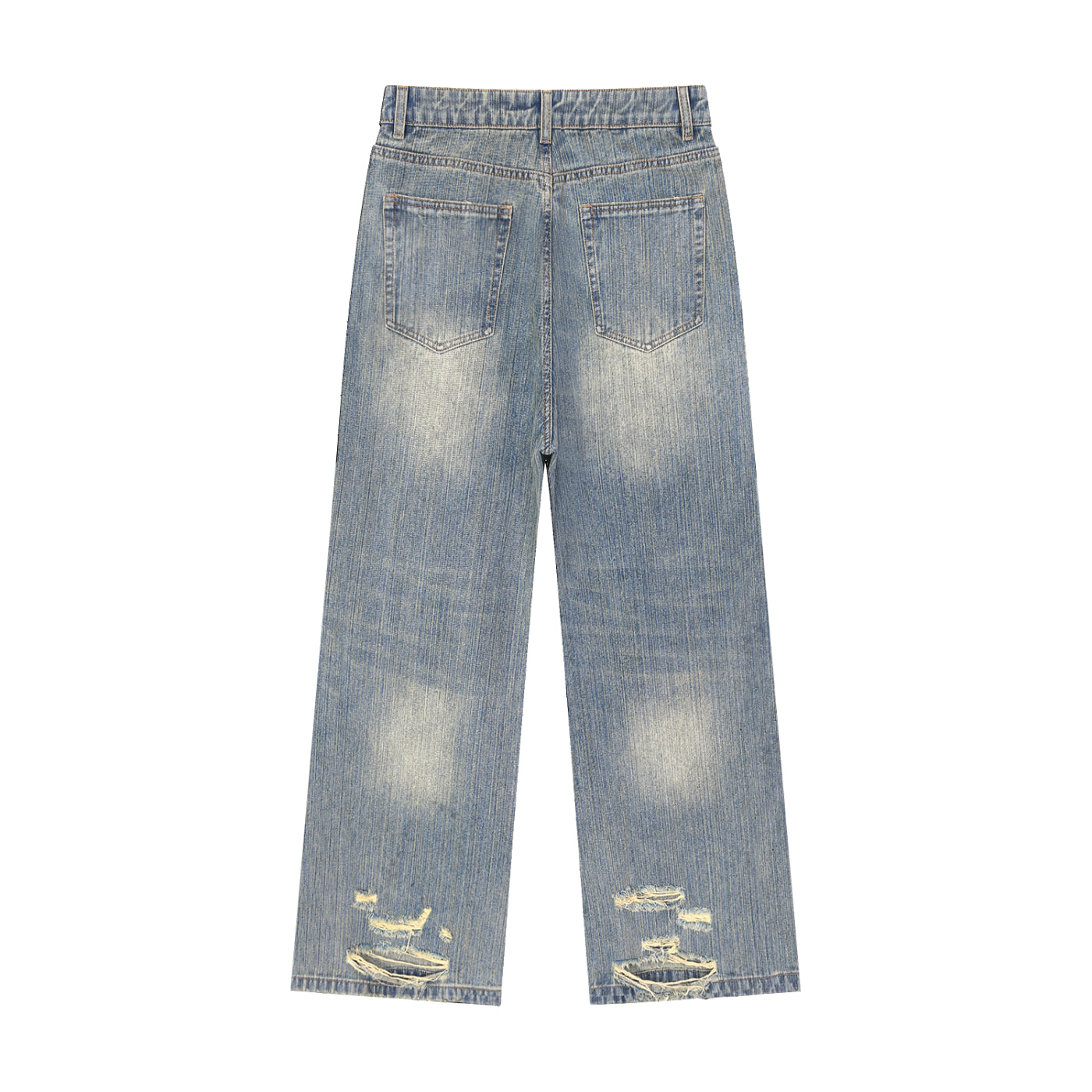 ‘EM’ Distressed Denim Jeans